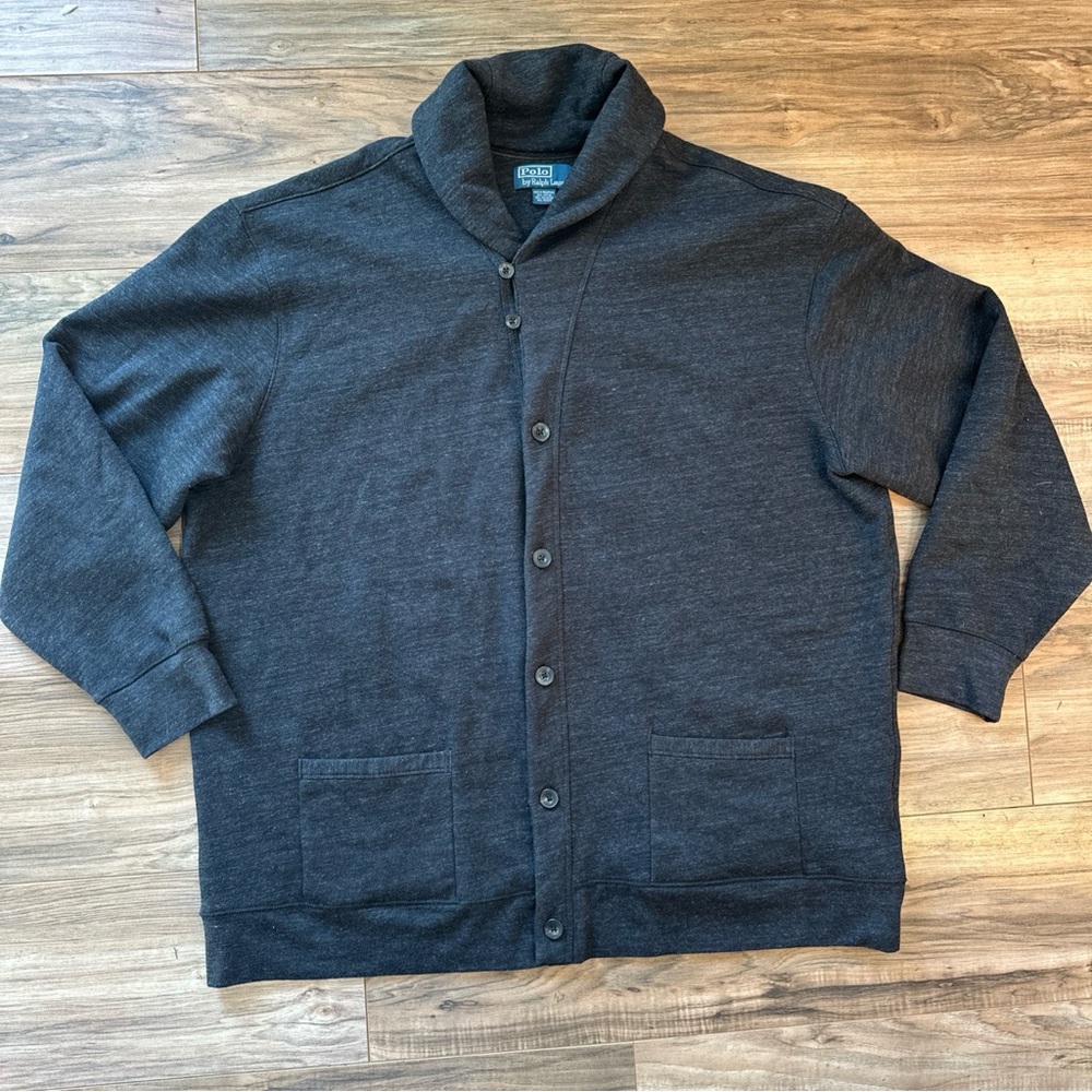 Vintage Polo Ralph Lauren Button Front Shawl Cardigan Cotton Men’s 2XB Big&Tall